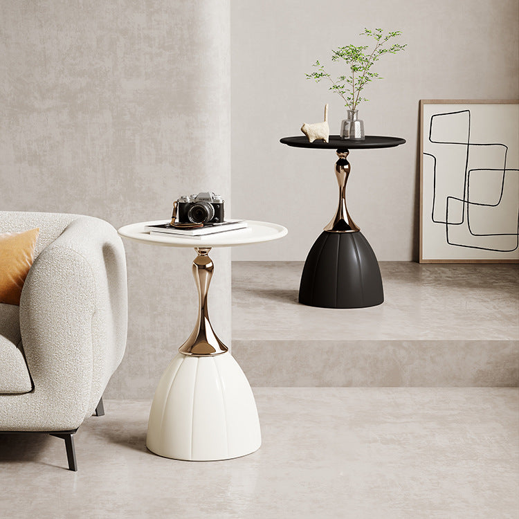Scandinavian Lotus Stainless Steel Side Table