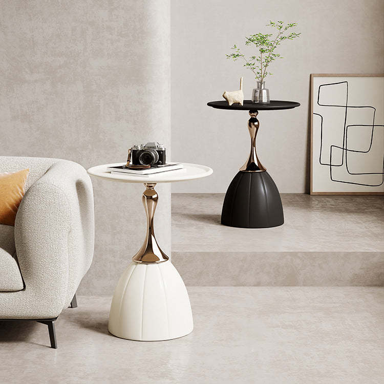 Scandinavian Lotus Stainless Steel Side Table