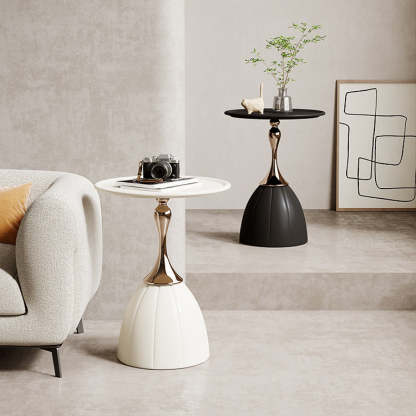 Scandinavian Lotus Stainless Steel Side Table