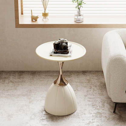 Scandinavian Lotus Stainless Steel Side Table