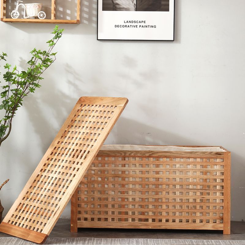 Scandinavian Lattice Wood 2-Tier Side Table