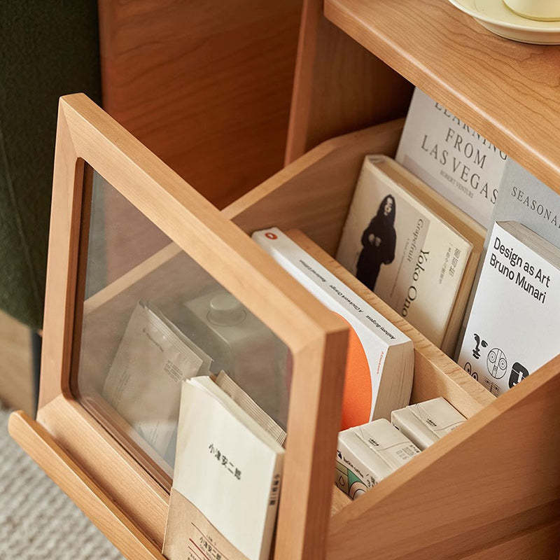 Japanese Solid Wood 2-Drawer Nightstand