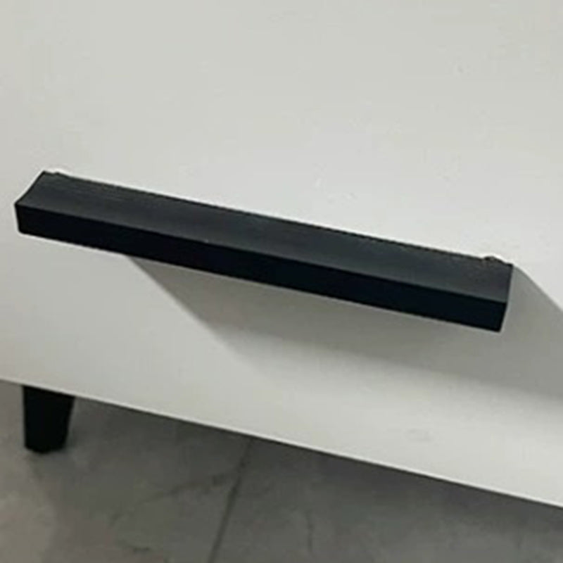 Minimalist Solid Wood Iron 2-Drawer Nightstand