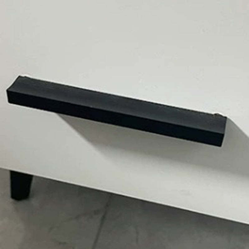 Minimalist Solid Wood Iron 2-Drawer Nightstand
