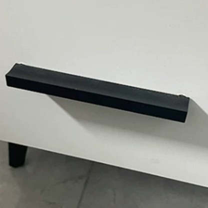 Minimalist Solid Wood Iron 2-Drawer Nightstand