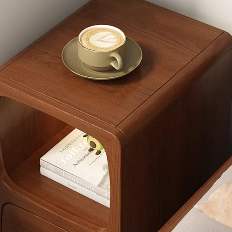 Chinese Solid Wood 1/2-Drawer Nightstand