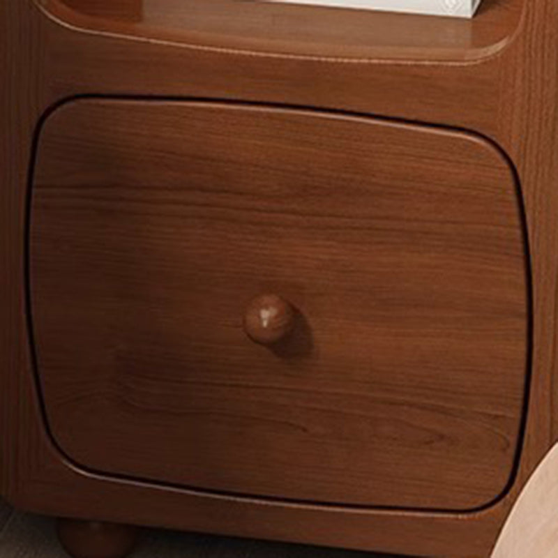 Chinese Solid Wood 1/2-Drawer Nightstand
