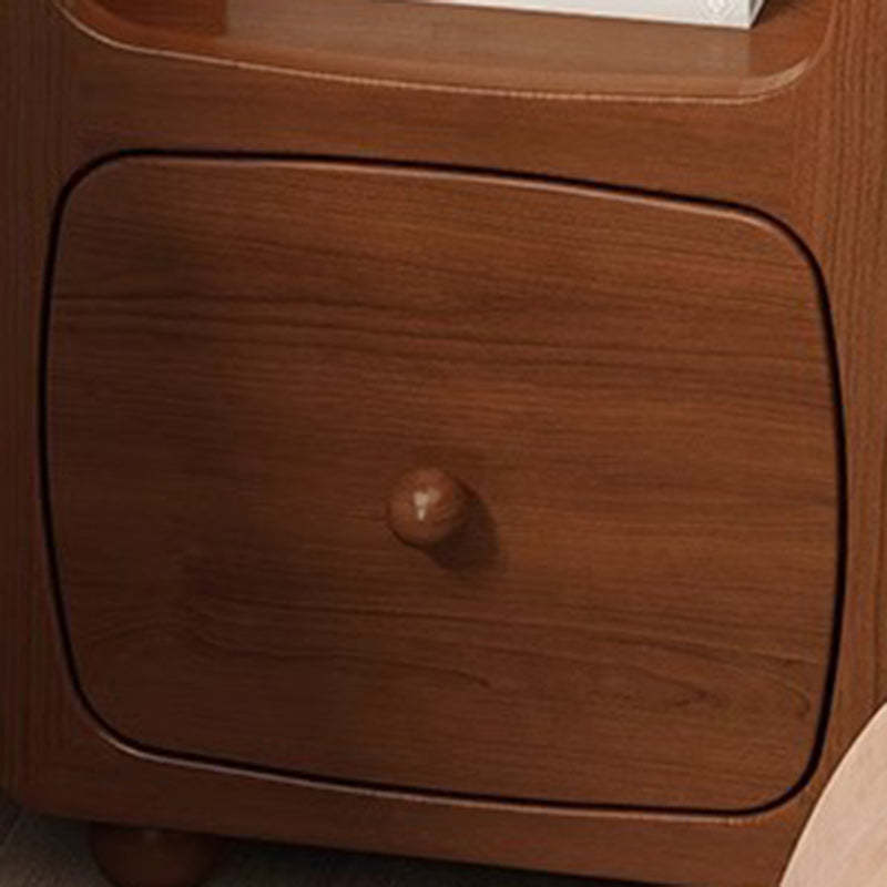 Chinese Solid Wood 1/2-Drawer Nightstand