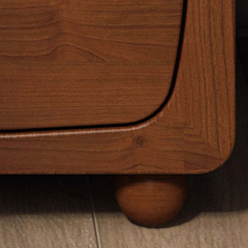 Chinese Solid Wood 1/2-Drawer Nightstand