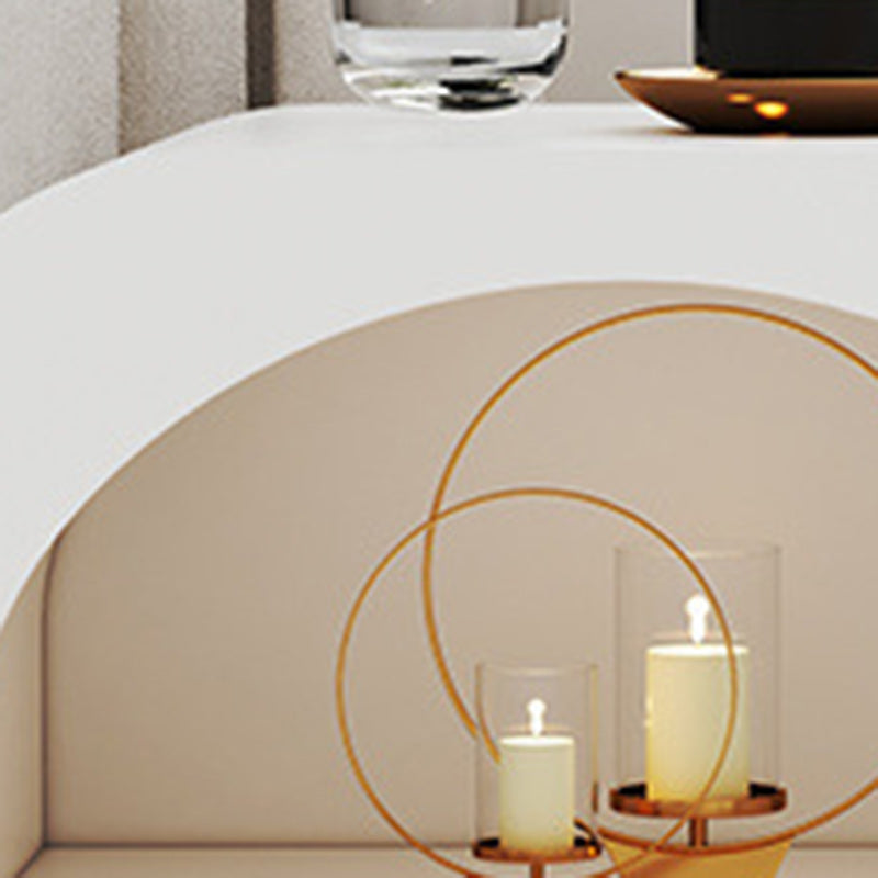 Scandinavian Half-Round Faux 3-Tier Nightstand