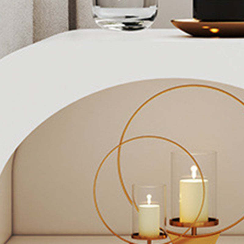 Scandinavian Half-Round Faux 3-Tier Nightstand