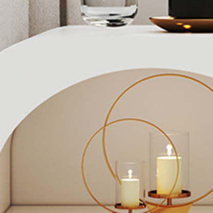 Scandinavian Half-Round Faux 3-Tier Nightstand