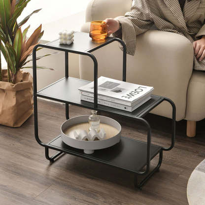 Scandinavian Iron 3-Tier Side Table