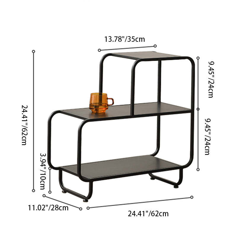 Scandinavian Iron 3-Tier Side Table