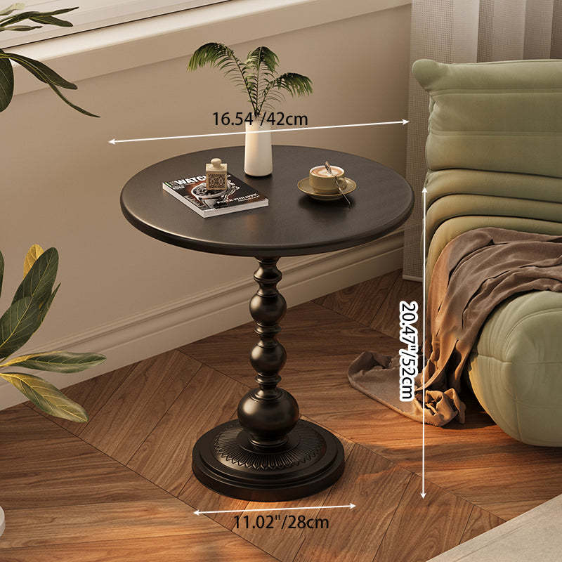 Vintage Orb Cylinder Iron Side Table