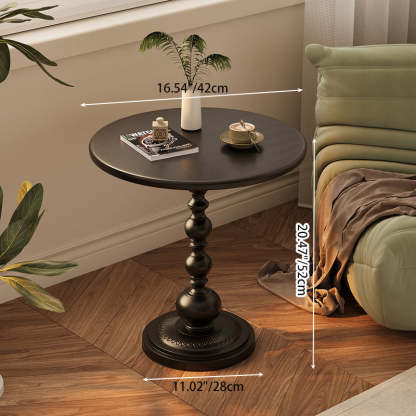 Vintage Orb Cylinder Iron Side Table
