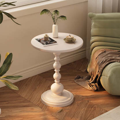 Vintage Orb Cylinder Iron Side Table