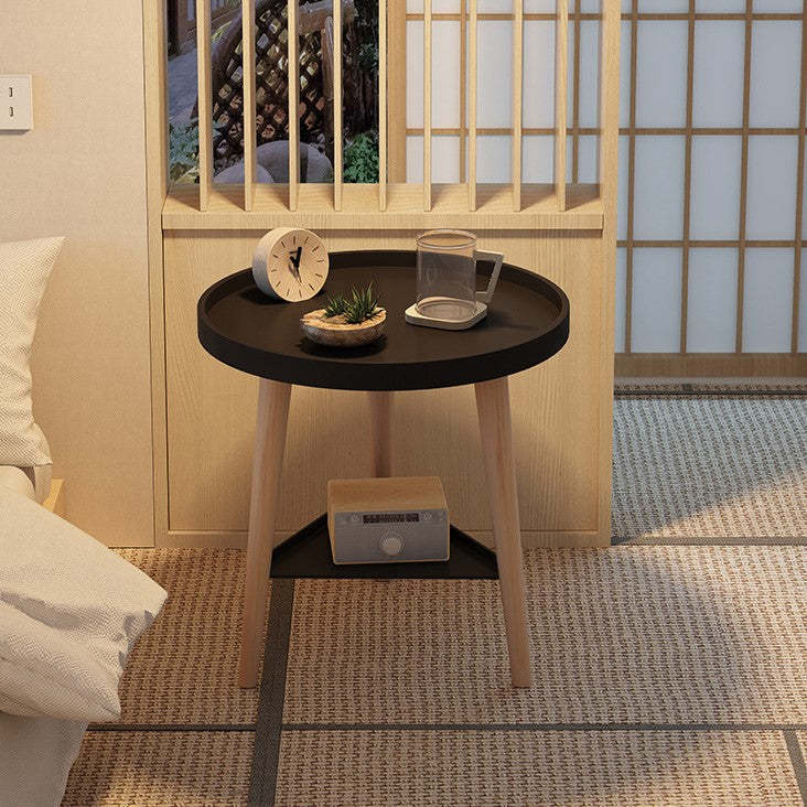 Triangle cylinder black end & side tables, Lighom