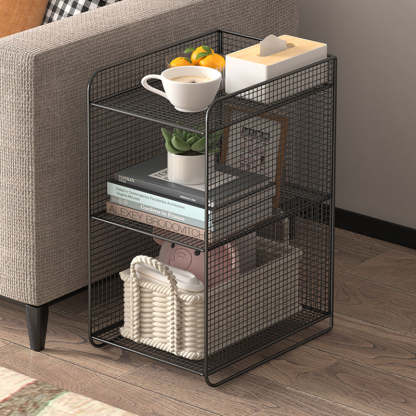 Minimalist Lattice Mesh Iron Side Table