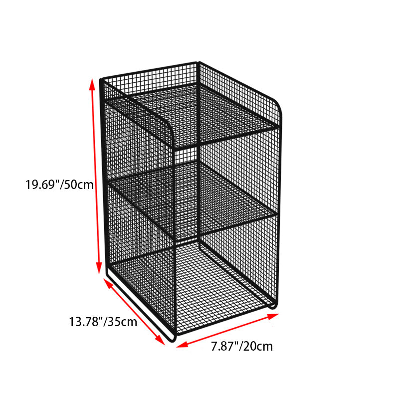 Minimalist Lattice Mesh Iron Side Table — Gold