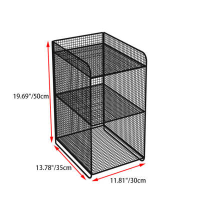 Minimalist Lattice Mesh Iron Side Table — White