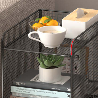 Minimalist Lattice Mesh Iron Side Table