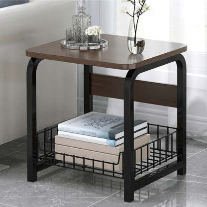 Grid Steel Side Table — 2 / Black