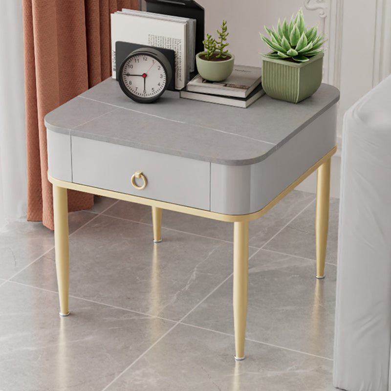 Minimalist Cylinder Rock Slab Side Table