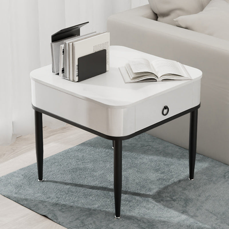 Minimalist Cylinder Rock Slab Side Table