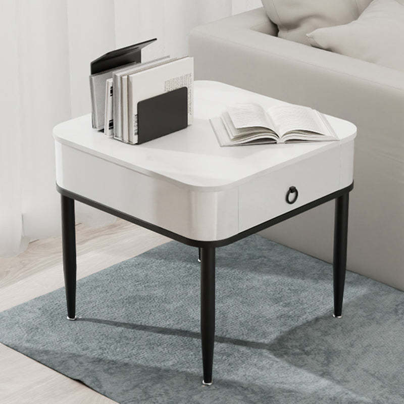 Minimalist Cylinder Rock Slab Side Table