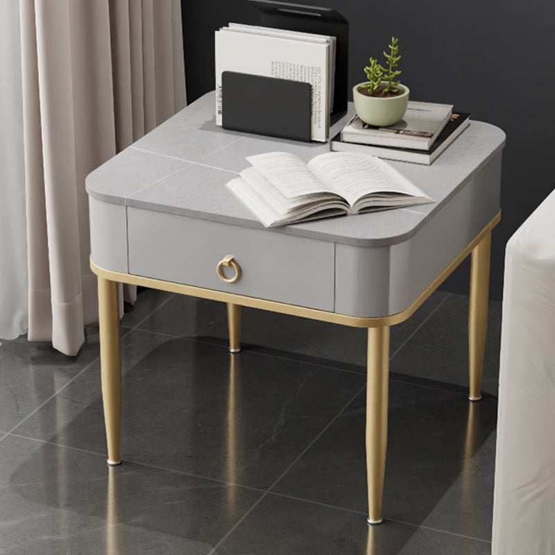 Minimalist Cylinder Rock Slab Side Table