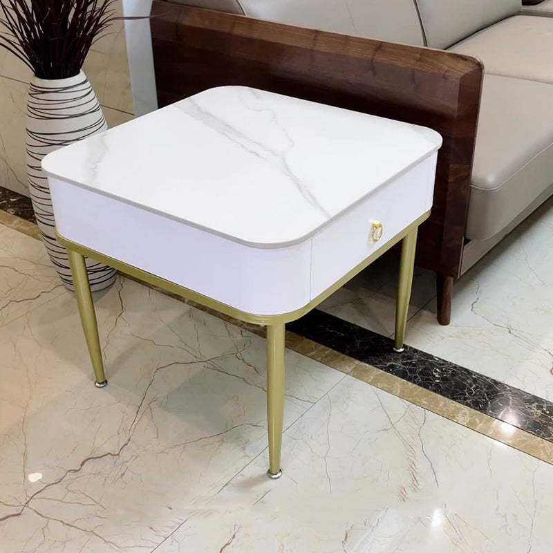 Minimalist Cylinder Rock Slab Side Table