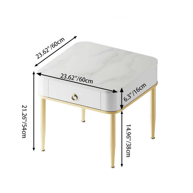 Minimalist Cylinder Rock Slab Side Table