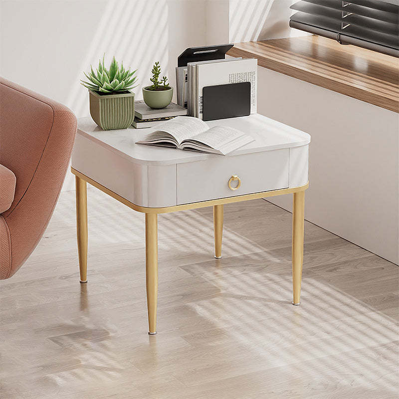 Minimalist Cylinder Rock Slab Side Table