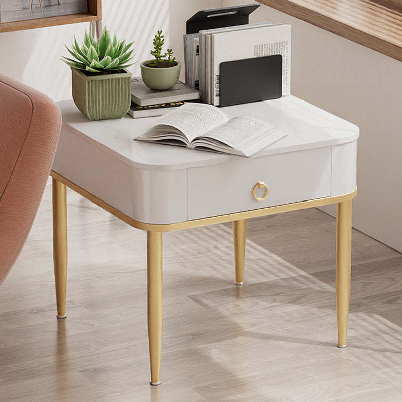 Minimalist Cylinder Rock Slab Side Table