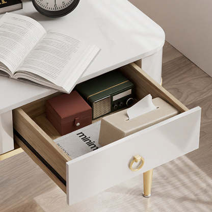 Minimalist Cylinder Rock Slab Side Table