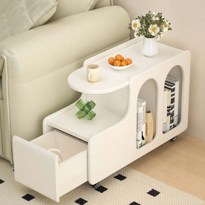 Scandinavian Semi-Circular 3-Tier Side Table