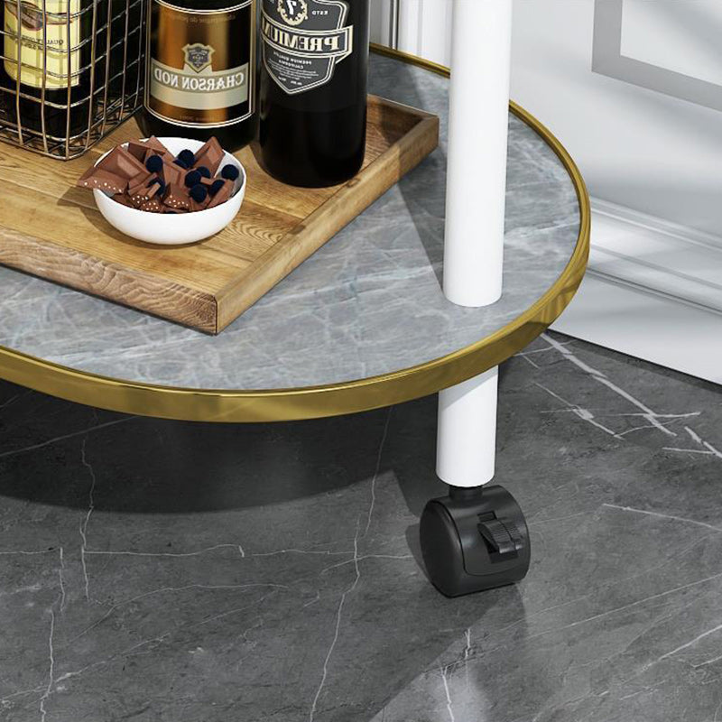 Scandinavian Fiberboard Solid Wood Oval Side Table 3-Tier