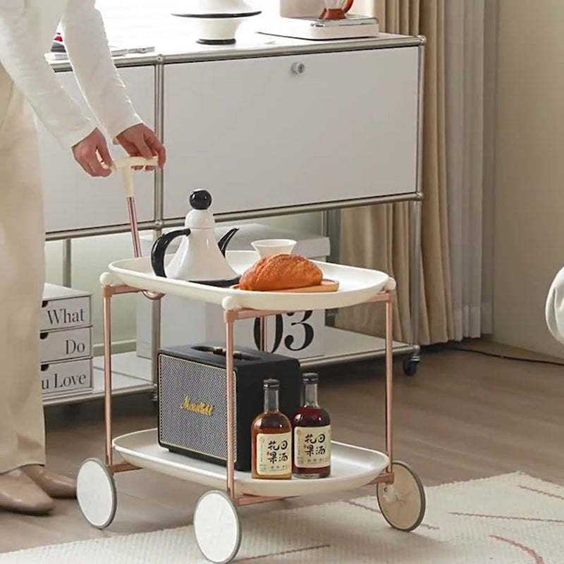 Oval Plastic Aluminum Side Table