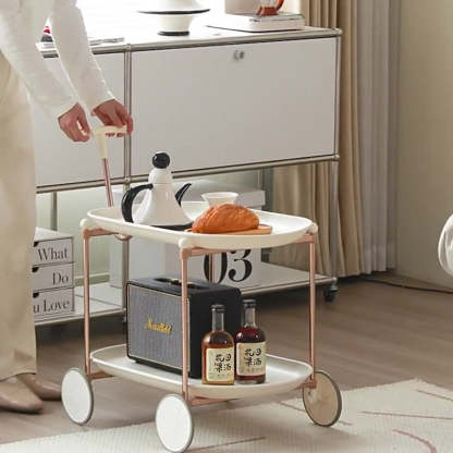 Oval Plastic Aluminum Side Table