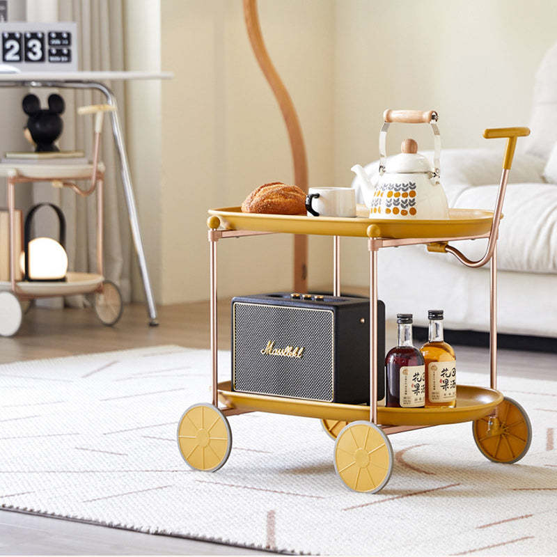 Oval Plastic Aluminum Side Table