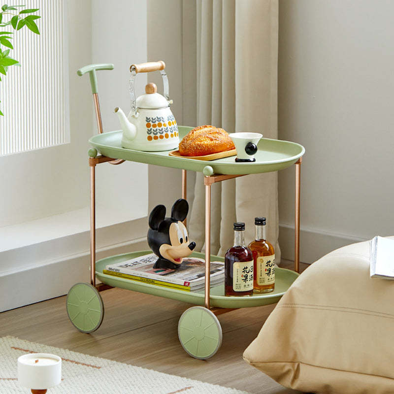 Oval Plastic Aluminum Side Table