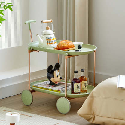 Oval Plastic Aluminum Side Table