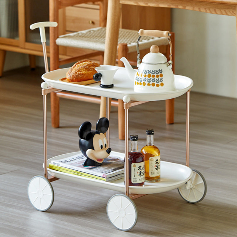 Oval Plastic Aluminum Side Table