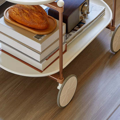 Oval Plastic Aluminum Side Table