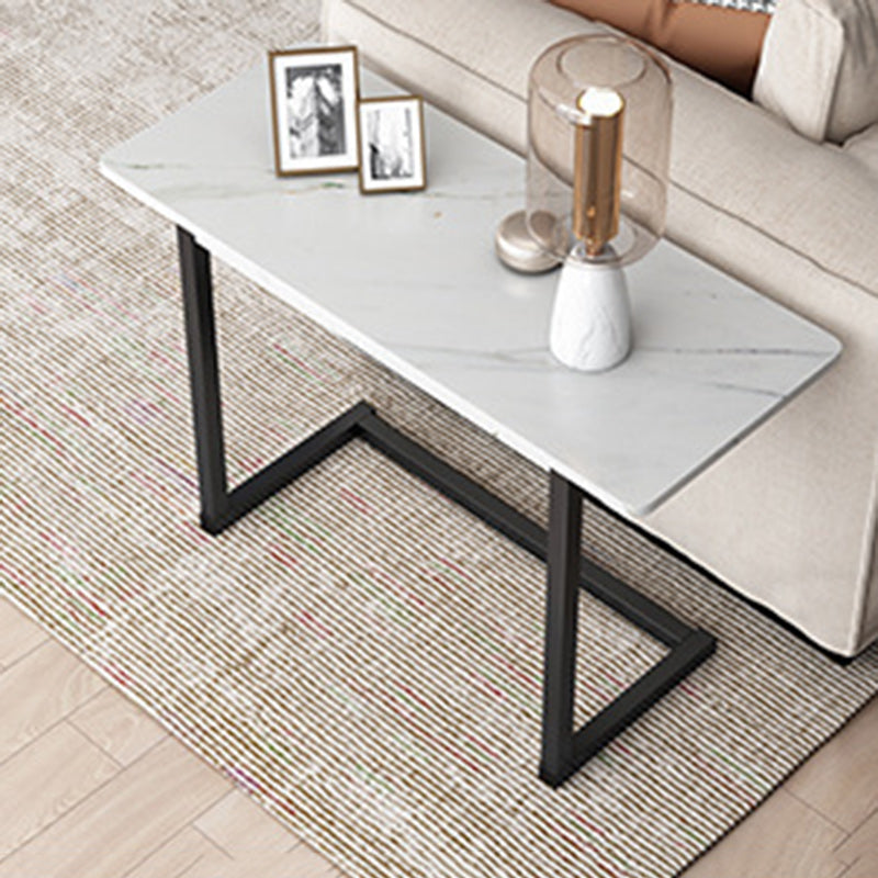 Minimalist Stone Rock Slab Iron Side Table