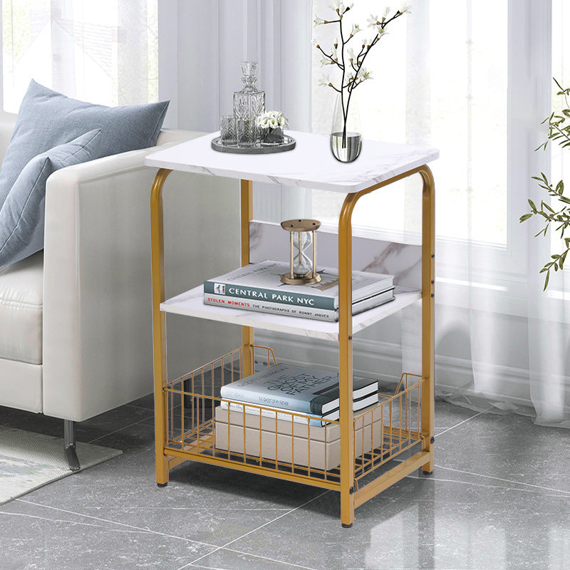 Minimalist Iron Side Table 3-Tier — Black