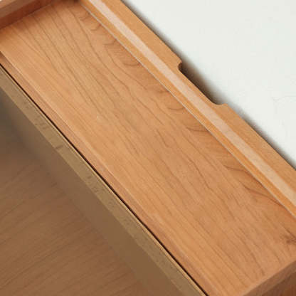 Retro Solid Wood Cube 3-Drawer Nightstand