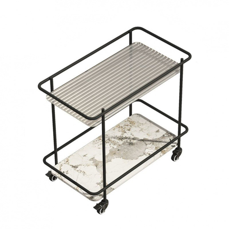 Minimalist Sintered Stone Glass End Table