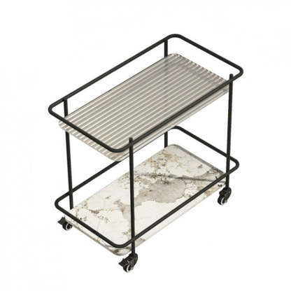 Minimalist Sintered Stone Glass End Table